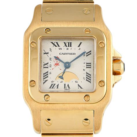 cartier santos quartz watch|cartier santos price guide.